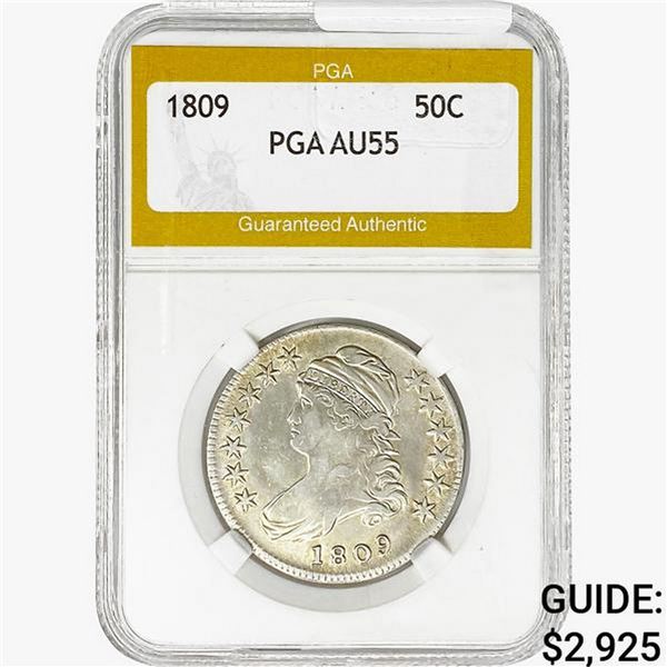 1809 Capped Bust Half Dollar PGA AU55