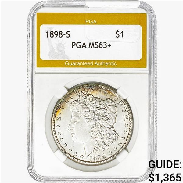 1898-S Morgan Silver Dollar PGA MS63+