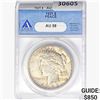 1921 Silver Peace Dollar ANACS AU58
