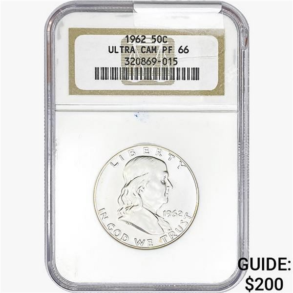 1962 Franklin Half Dollar NGC PF66 ULTRA CAMEO