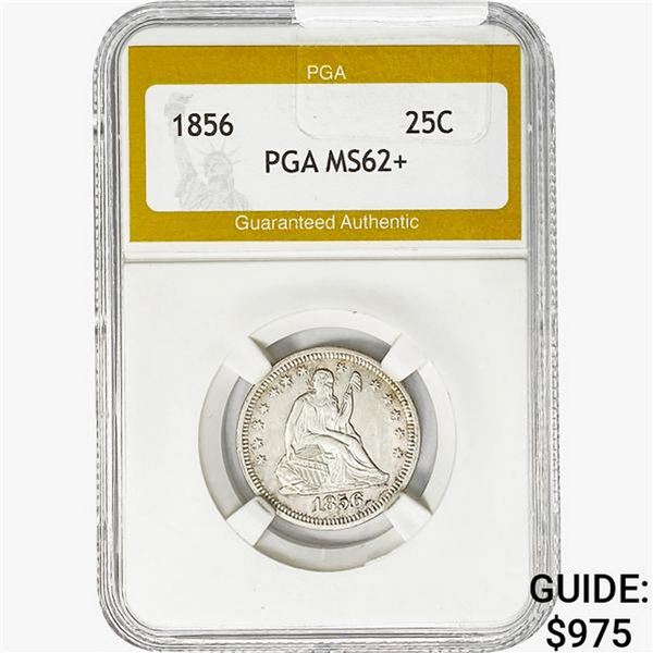 1856 Seated Liberty Quarter PGA MS62+