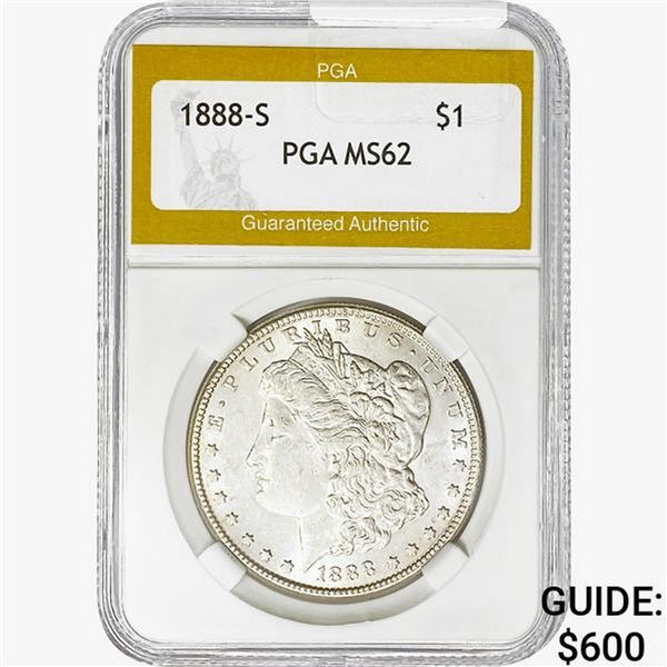 1888-S Morgan Silver Dollar PGA MS62