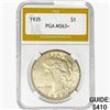 1935 Silver Peace Dollar PGA MS63+