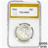 1943 Walking Liberty Half Dollar PGA MS65