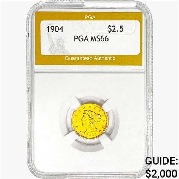 1904 $2.50 Gold Quarter Eagle PGA MS66