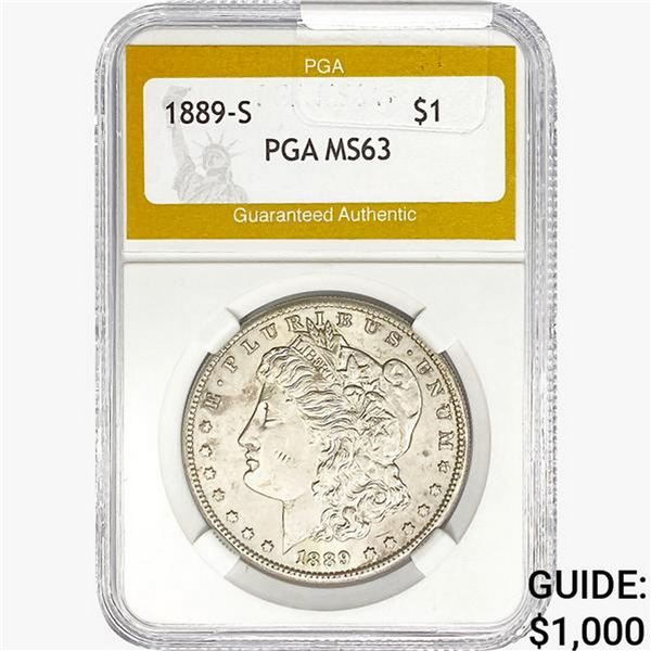 1889-S Morgan Silver Dollar PGA MS63