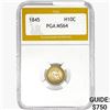 Image 1 : 1845 Seated Liberty Half Dime PGA MS64