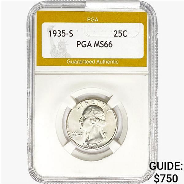 1935-S Washington Silver Quarter PGA MS66