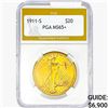 1911-S $20 Gold Double Eagle PGA MS65+