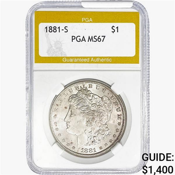 1881-S Morgan Silver Dollar PGA MS67