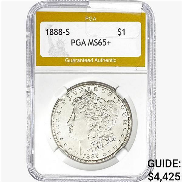 1888-S Morgan Silver Dollar PGA MS65+