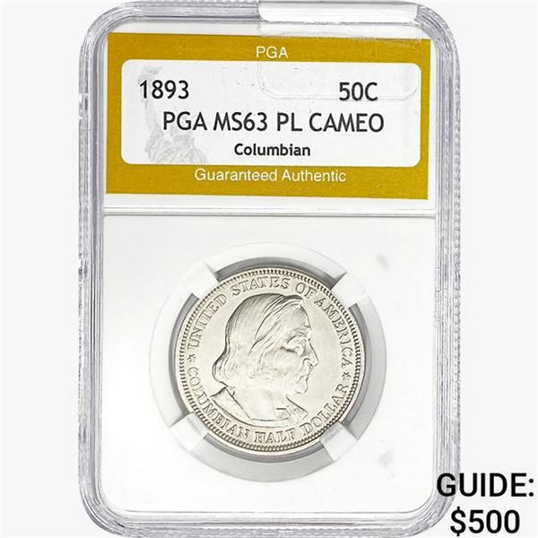 1893 Columbian Expo Half Dollar PGA MS63