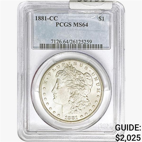 1881-CC Morgan Silver Dollar PCGS MS64