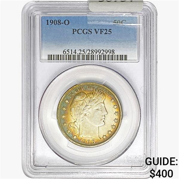 1908-O Barber Half Dollar PCGS VF25