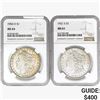 Image 1 : [2]1904-O & 1921 Morgan Silver Dollar NGC MS64/61