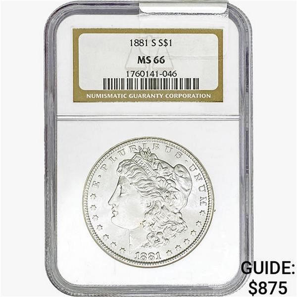 1881-S Morgan Silver Dollar NGC MS66