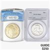 Image 1 : [2]1921/1962 $1 Morgan & 50C Franklin ANACS/PCGS