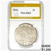 1934 Silver Peace Dollar PGA MS65