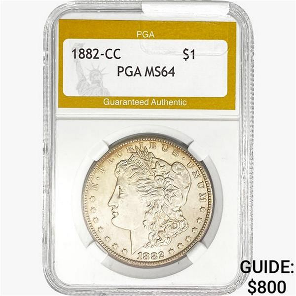 1882-CC Morgan Silver Dollar PGA MS64