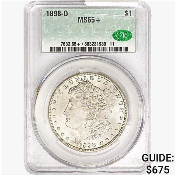 1898-0 Morgan Silver Dollar CAC MS65+