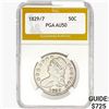1829/7 Capped Bust Half Dollar PGA AU50