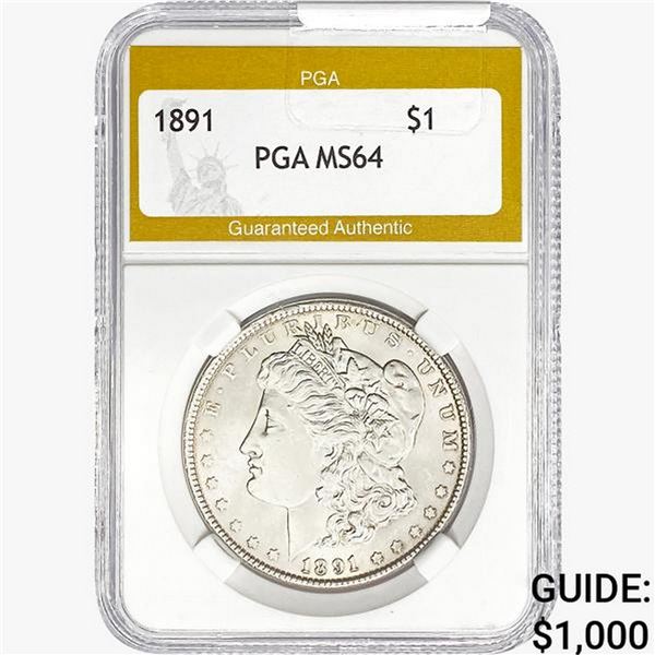1891 Morgan Silver Dollar PGA MS64