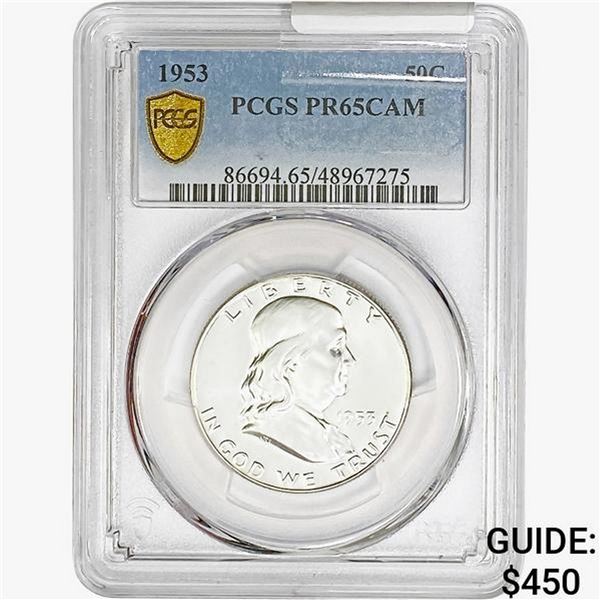 1953 Franklin Half Dollar PCGS PR65 CAM