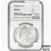Image 1 : 1883-CC Morgan Silver Dollar NGC MS64
