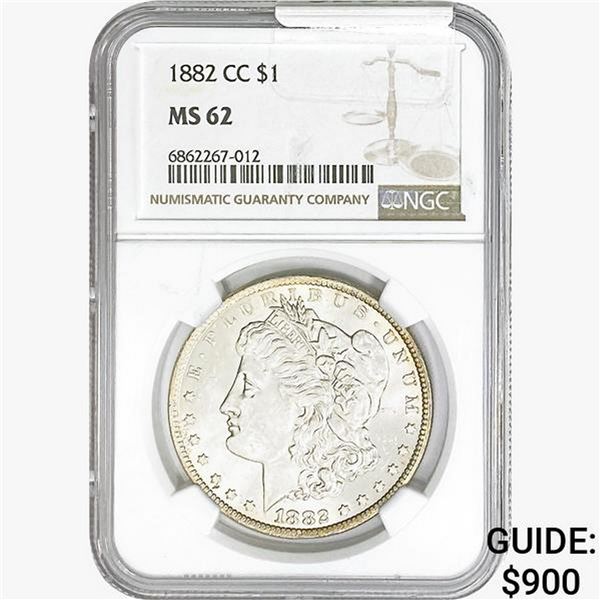 1882-CC Morgan Silver Dollar NGC MS62