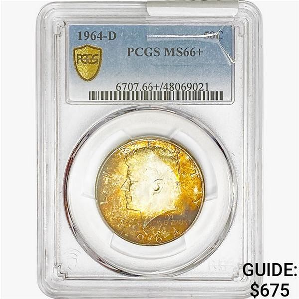 1964-D Kennedy Half Dollar PCGS MS66+