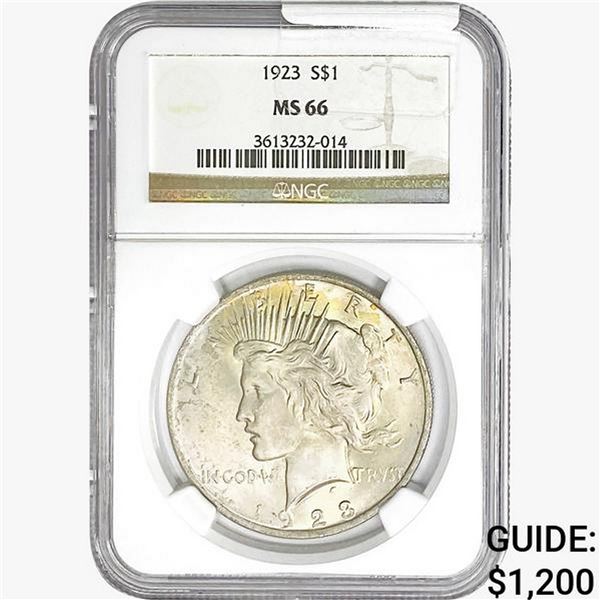1923 Silver Peace Dollar NGC MS66