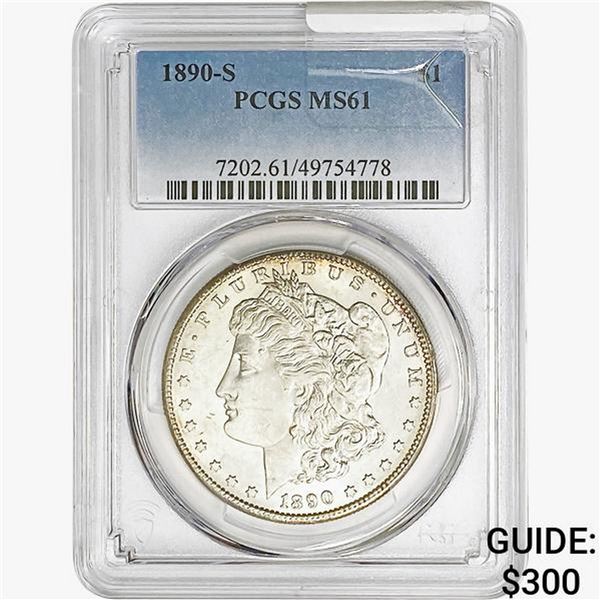 1890-S Morgan Silver Dollar PCGS MS61