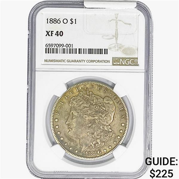 1886-O Morgan Silver Dollar NGC XF40