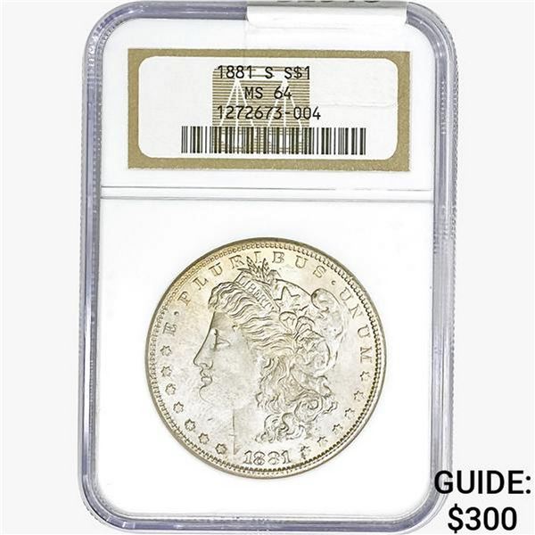 1881-S Morgan Silver Dollar NGC MS64