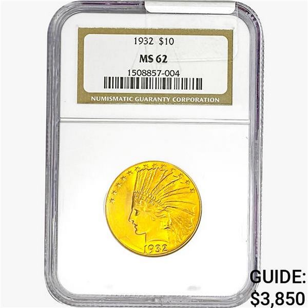 1932 $10 Gold Eagle NGC MS62