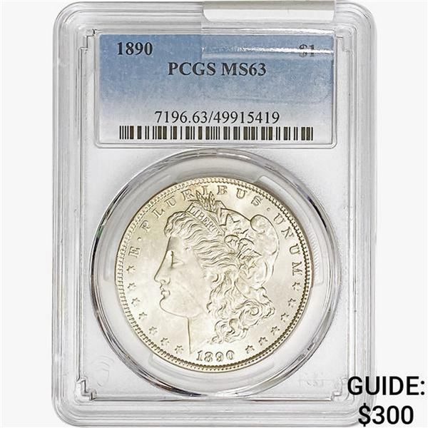 1890 Morgan Silver Dollar PCGS MS63