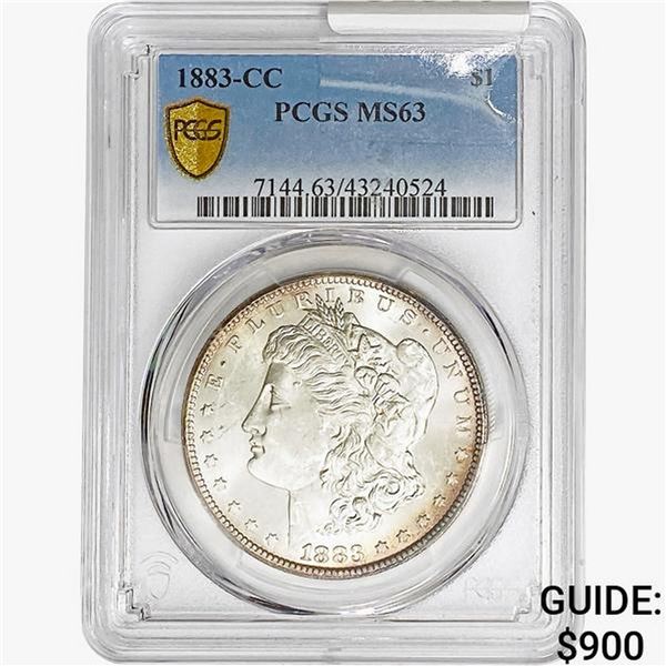 1883-CC Morgan Silver Dollar PCGS MS63