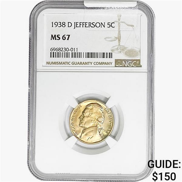 1938-D Jefferson Nickel NGC MS67