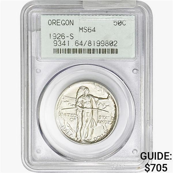 1926-S Oregon Trail Half Dollar PCGS MS64