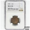 Image 1 : 1835 Classic Head Half Cent NGC MS61 BN