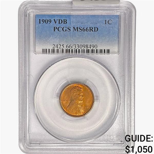 1909 VDB Wheat Cent PCGS MS66 RD