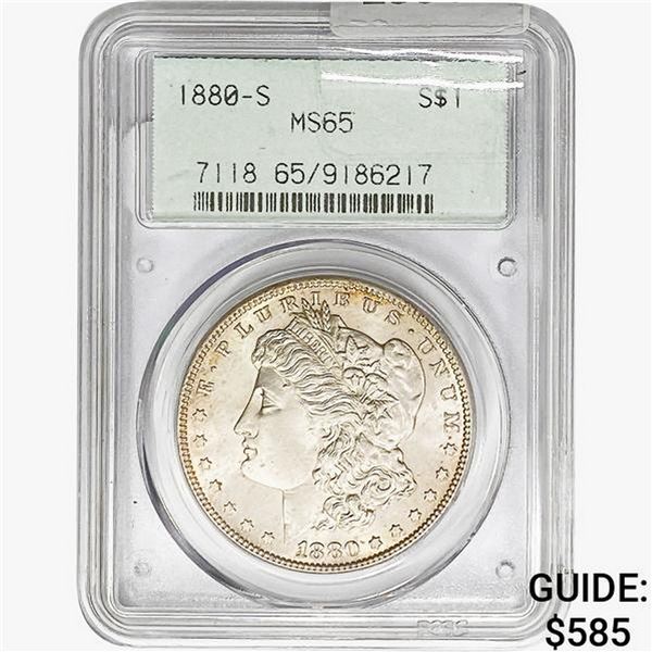 1880-S Morgan Silver Dollar PCGS MS65