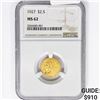 Image 1 : 1927 $2.50 Gold Quarter Eagle NGC MS62