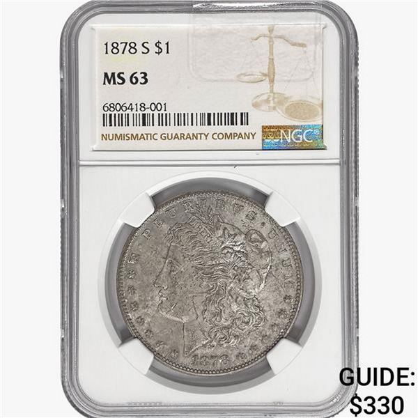 1878-S Morgan Silver Dollar NGC MS63