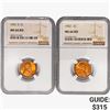 Image 1 : [2] 1951-1952 Wheat Cent NGC MS66 RD