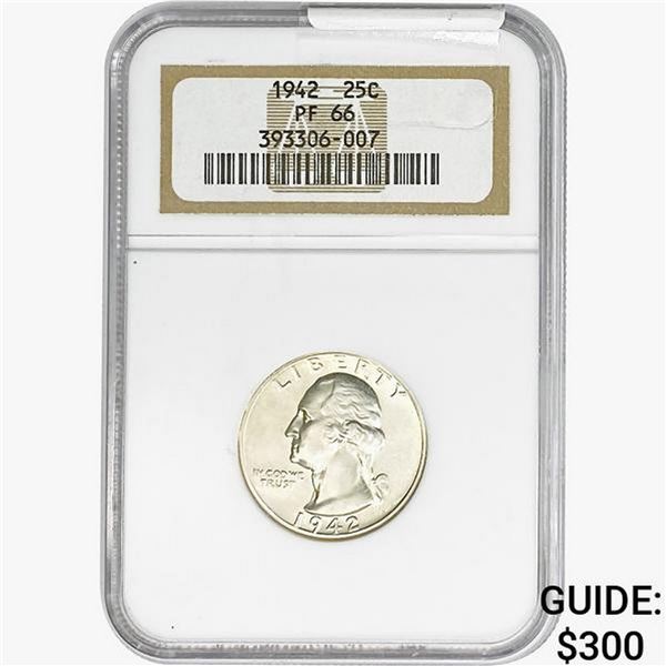1942 Washington Silver Quarter NGC PF66