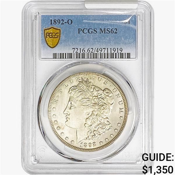 1892-O Morgan Silver Dollar PCGS MS62