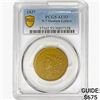1837 Braided Hair Large Cent PCGS AU53 N-7 Med Letters