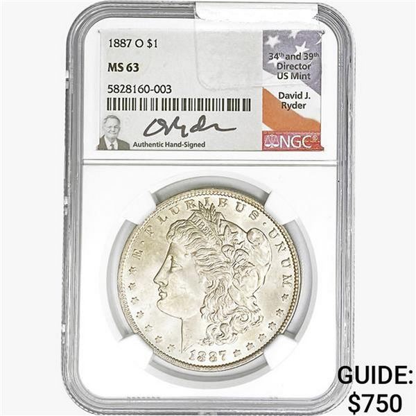 1887-O Morgan Silver Dollar NGC MS63