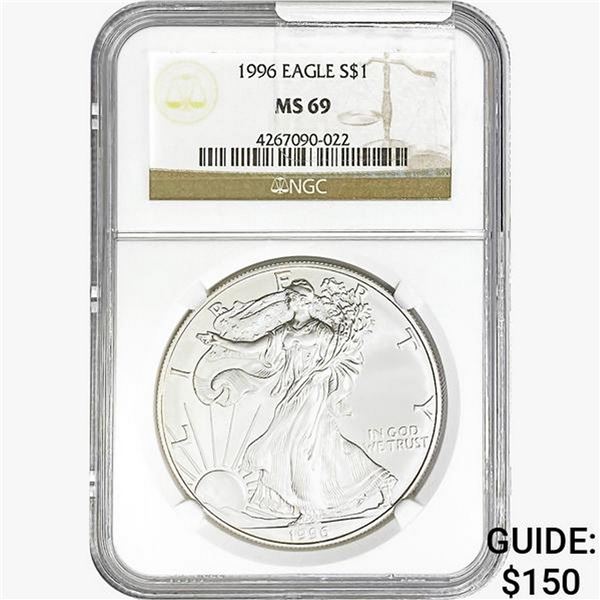 1996 Silver Eagle NGC MS69